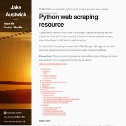 Python web scraping resource