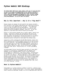 Python Webkit DOM Bindings