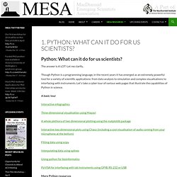 1. Python: What can it do for us scientists?