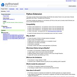 pythonext - Python XPCOM extension