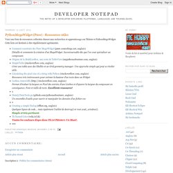 Developer Notepad: PythonMegaWidget (Pmw) - Ressources utiles
