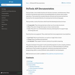 PyToolz API Documentation — Toolz 0.6.0 documentation