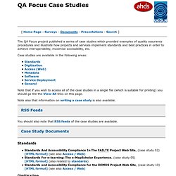 QA Focus Case Studies