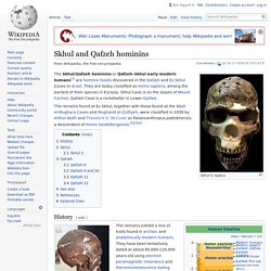 Skhul and Qafzeh hominins - Wikipedia