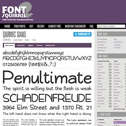 Free Font Qarmic Sans by Joanne Taylor