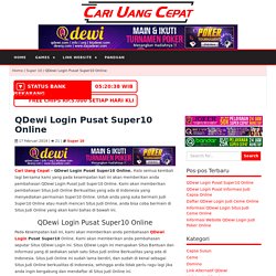 QDewi Login Pusat Super10 Online