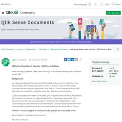 Sheet Level Security - QMC Security Rule... - Qlik Community - 1478917