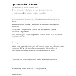 Qnax Servidor Dedicado