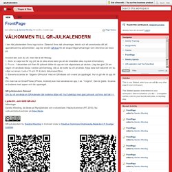 qrjulkalendern [licensed for non-commercial use only] / FrontPage