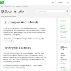 Qt Examples And Tutorials