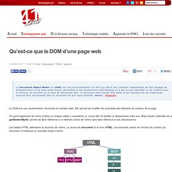 Qu’est-ce que le DOM d’une page web