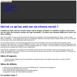 Qu'est ce qu'un ami sur un réseau social ? - EDUCNUMEDUCNUM