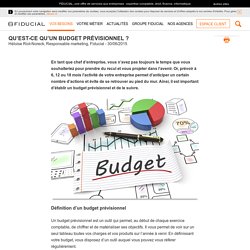Qu’est-ce qu’un budget prévisionnel