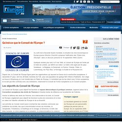 Qu'est-ce que le Conseil de l'Europe ?