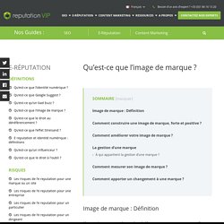 Qu'est-ce que l'image de marque ?
