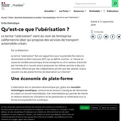 Qu'est-ce que l'ubérisation