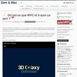 Qu’est-ce que MVC et à quoi ça sert ?