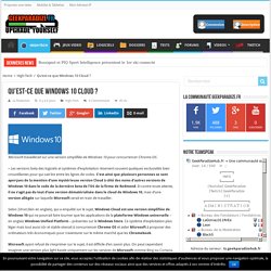 Qu'est-ce que Windows 10 Cloud ?