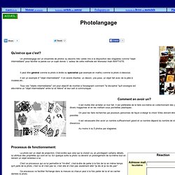 Qu'est ce qu'un photolangage?