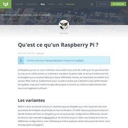 Qu'est ce qu'un Raspberry Pi ?