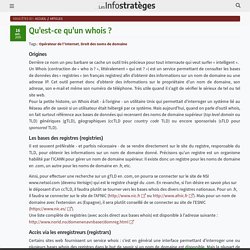 Qu'est-ce qu'un whois ? - Les infostratèges