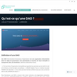 Qu’est-ce qu’une DAO ? – Blockchain France