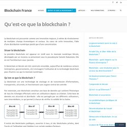 Qu’est-ce que la blockchain ? – Blockchain France