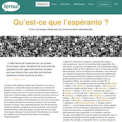 Qu’est-ce que l’espéranto ? - lernu.net