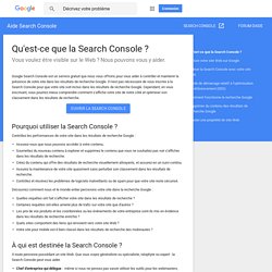 Qu'est-ce que la Search Console ? - Aide Search Console