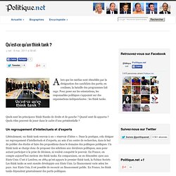 Qu'est-ce qu'un think tank ?