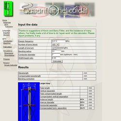 Quadrifilar helicoidal antenna - Javascript on-line calculator