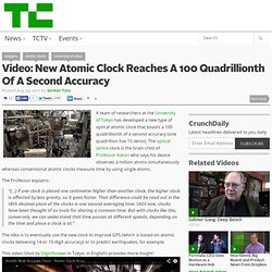 Video: New Atomic Clock Reaches A 100 Quadrillionth Of A Second Accuracy