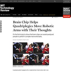 Brain Chip Helps Quadriplegics Move Robotic Arms with Their Thoughts