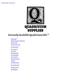 Quadrivium Oils - Quadrivium Supplies