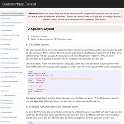 Quakenet/#php Tutorial - de - 2-Spalten-Layout