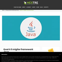 Qual è il miglior framework Java - Nextre