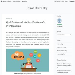 Qualification and Job Specifications of a PHP Developer