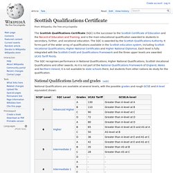 Scottish Qualifications Certificate