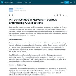 M.Tech College in Haryana – Various Engineering Qualifications: geetacollege