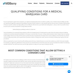 New York Medical Marijuana Qualifying Conditions