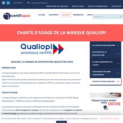 Qualiopi - La charte d'usage et les règles d'utilisation