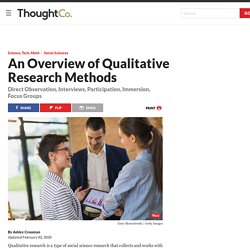 Qualitative Research Definition and Methods