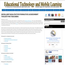 Educational Technology and Mobile Learning: Excellent Qualitative Formative Assessment Toolkit for Teachers