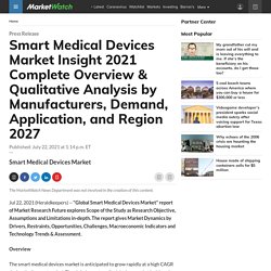 Smart Medical Devices Market Insight 2021 Complete Overview & Qualitative Analysis by Manufacturers, Demand, Application, and Region 2027