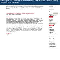 Proceedings of The Australian Conference on Science and Mathematics Education (formerly UniServe Science Conference)