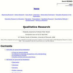 QUALITATIVE RESEARCH