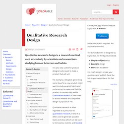 Qualitative Research Design - Exploring a Subject in Depth