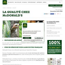 LA QUALITÉ CHEZ McDONALD'S