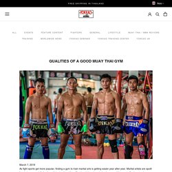Qualities of A Good Muay Thai Gym