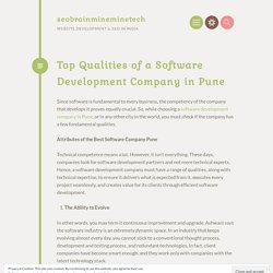 Top Qualities of a Software Development Company in Pune